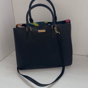 Trina Turk Black Satchel Handbag Purse Crossbody